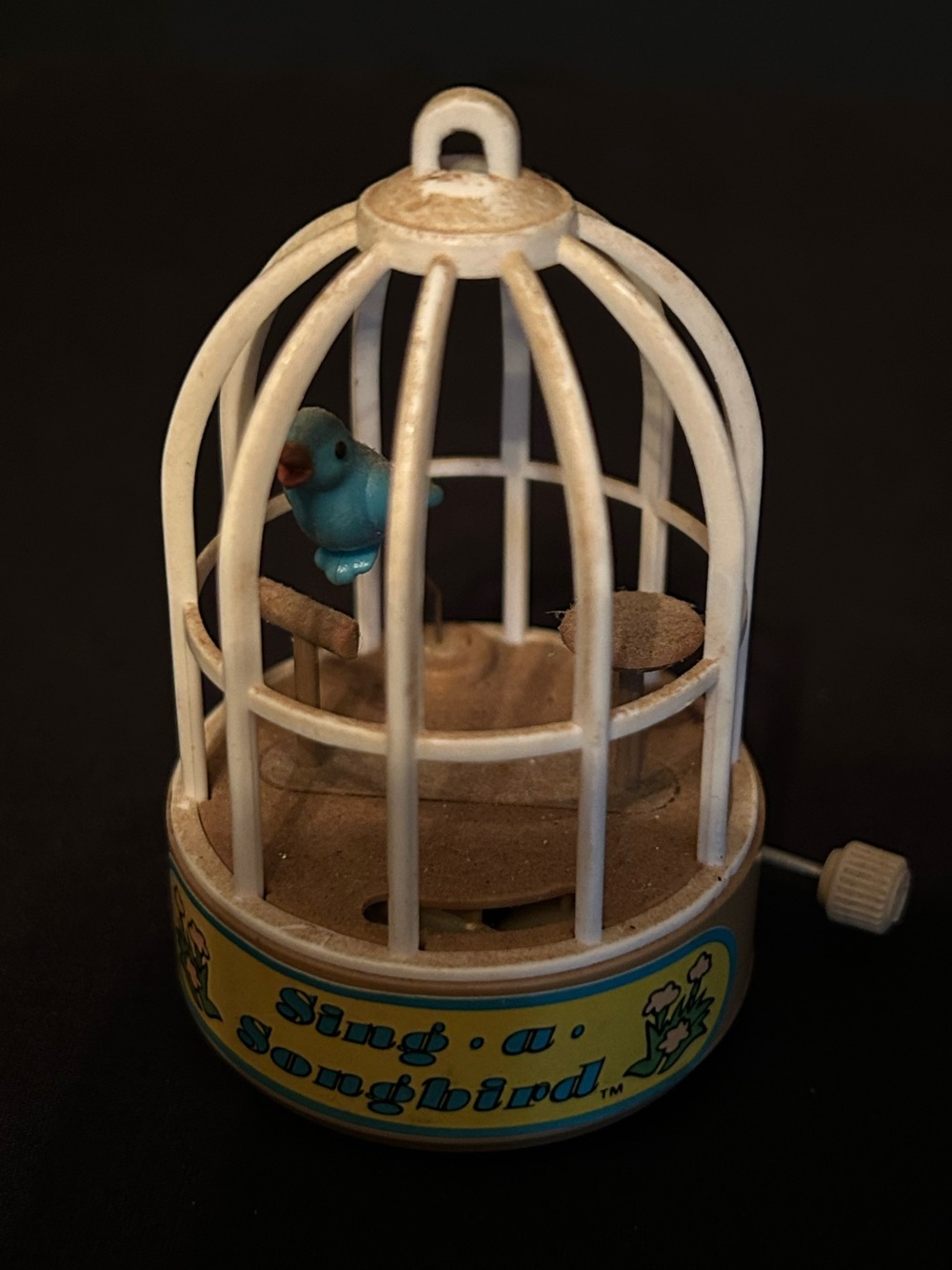 Vintage Tomy “Sing A Songbird” Bird In Cage Wind Up Toy Singapore Works Video